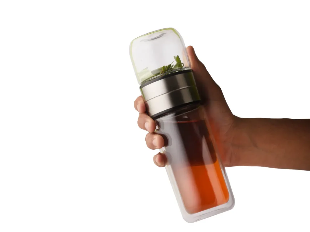 Double wall glass Infuser bottle